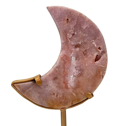 Améthyste rose - lune - polie - #1