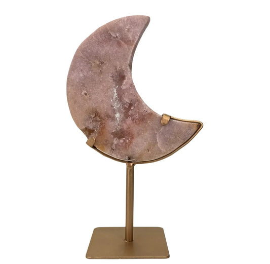 Améthyste rose - lune - polie - #1