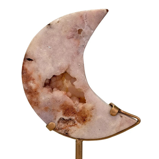Améthyste rose - lune - polie - #2