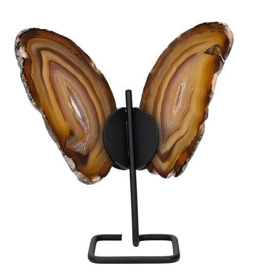 Papillon en agate sur support #2