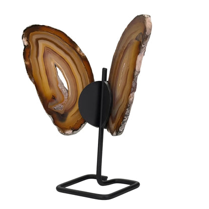 Papillon en agate sur support #2