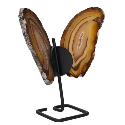 Papillon en agate sur support #2
