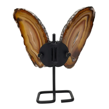 Papillon en agate sur support #2