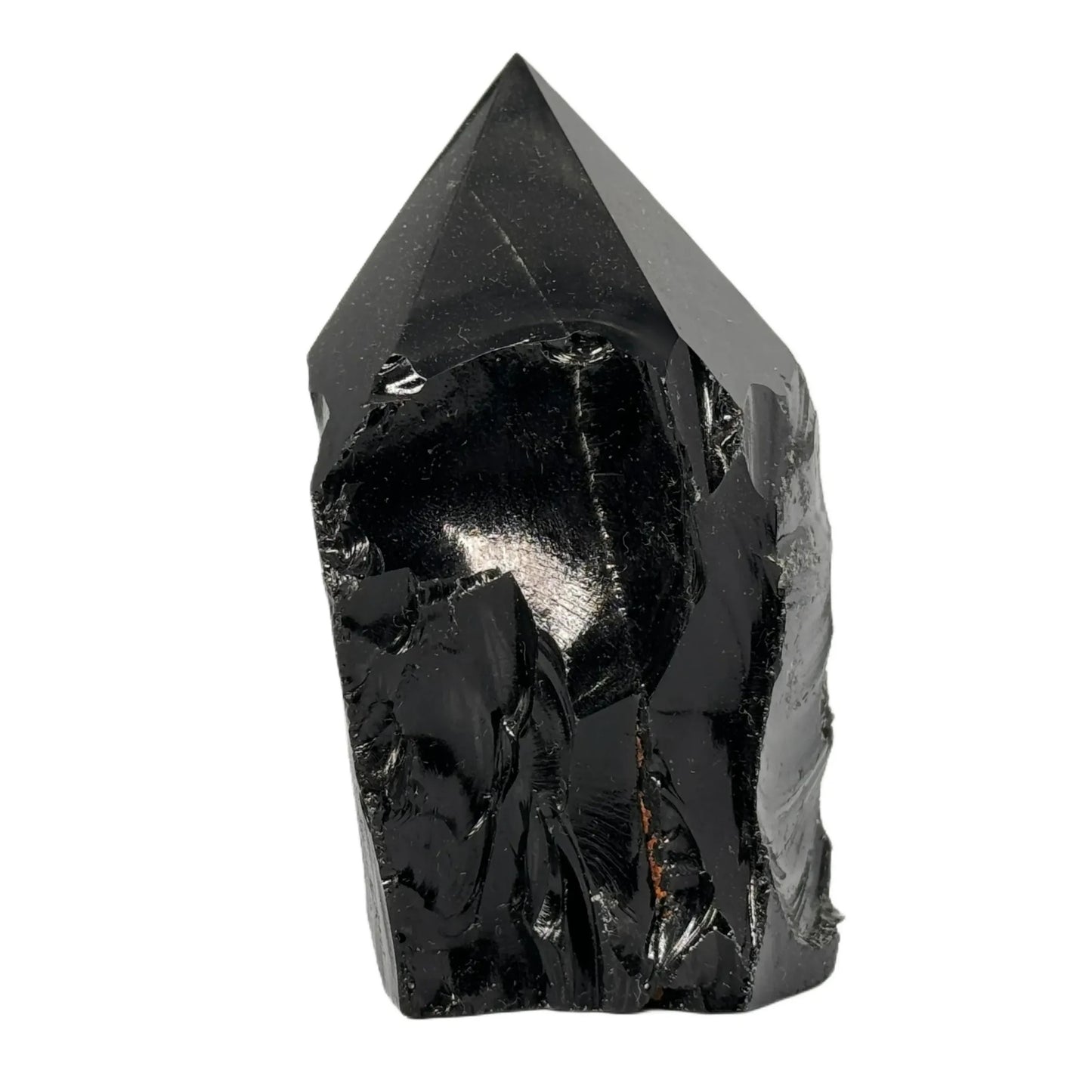 Zwarte obsidiaan top gepolijste punt #2