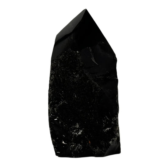 Zwarte obsidiaan top gepolijste punt #3