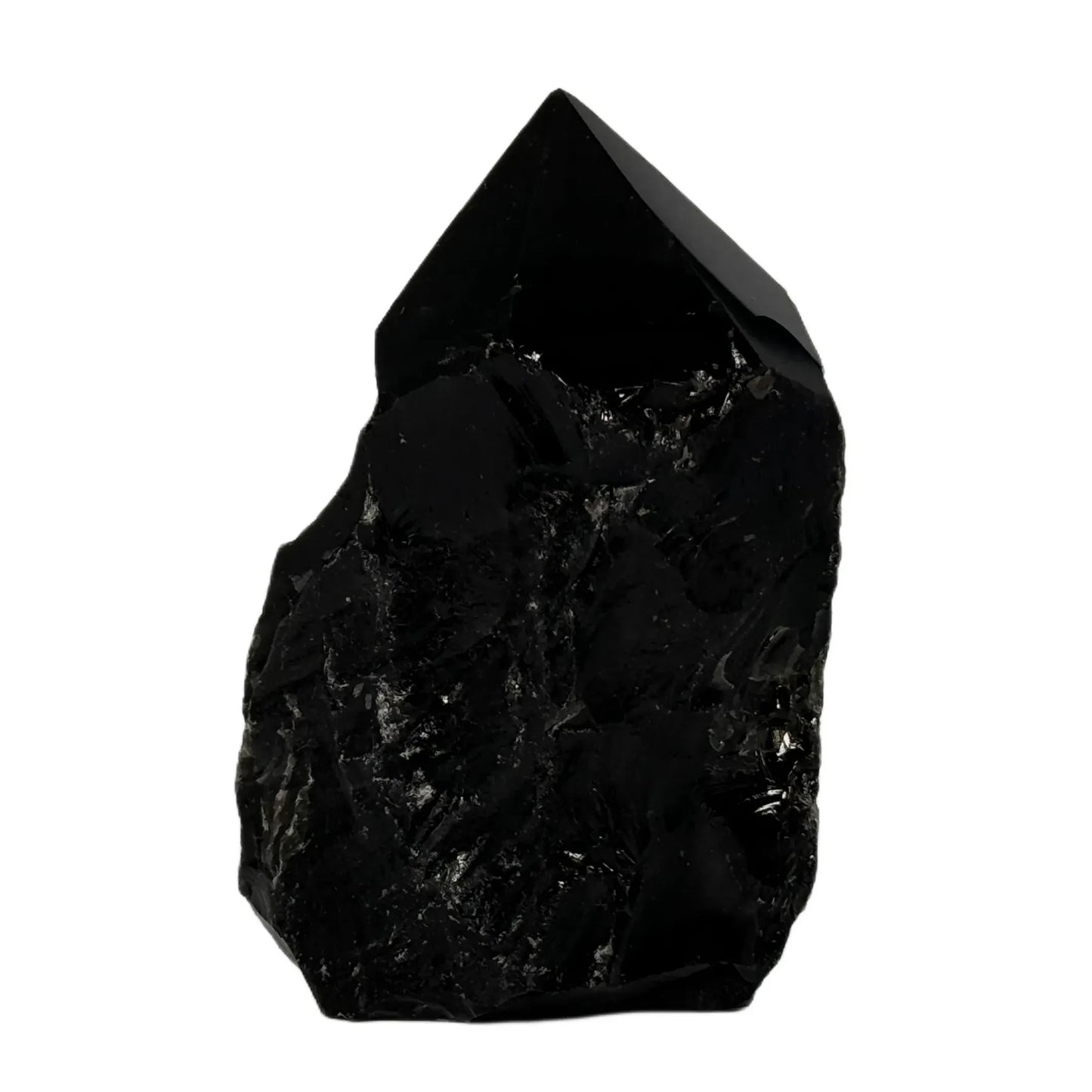 Zwarte obsidiaan top gepolijste punt #3