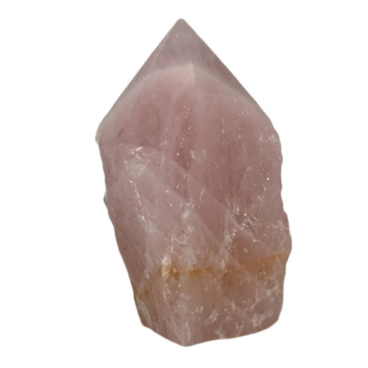 Pointe polie supérieure en quartz rose n° 1