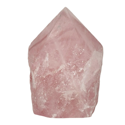 Pointe polie supérieure en quartz rose #2