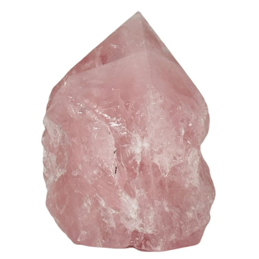 Pointe polie supérieure en quartz rose #2
