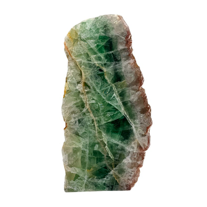 Fluorite verte - brute et polie - base taillée - 19 cm #1