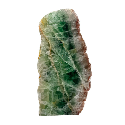 Fluorite verte - brute et polie - base taillée - 19 cm #1