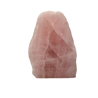 Rozenkwarts - ruw en gepolijst - cut base - 17 cm #2