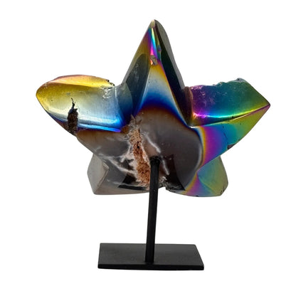kwarts titanium rainbow - gepolijste ster - #1