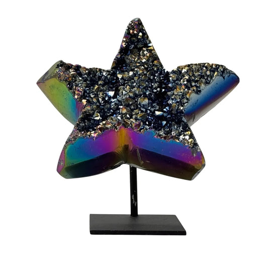 kwarts titanium rainbow - gepolijste ster - #1