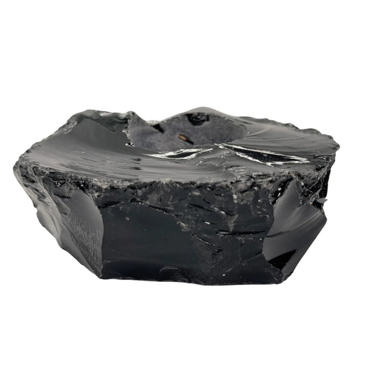 Bougie chauffe-plat en obsidienne noire brute #1