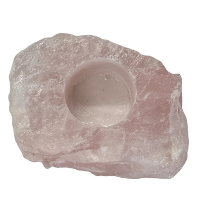Bougie chauffe-plat en quartz rose brut #2