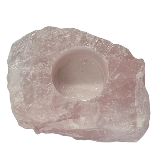 Bougie chauffe-plat en quartz rose brut #2