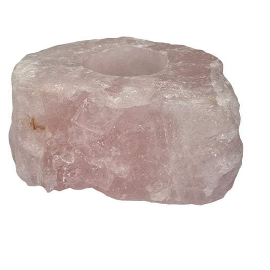 Bougie chauffe-plat en quartz rose brut #2