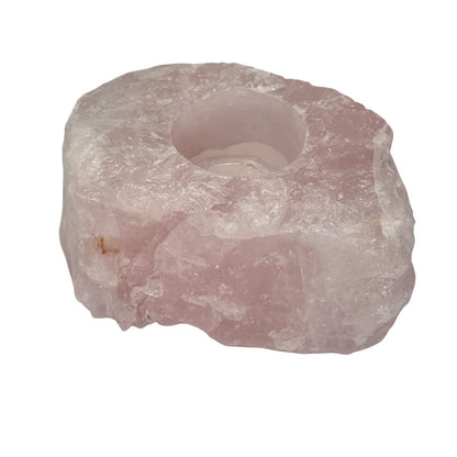 Bougie chauffe-plat en quartz rose brut #2