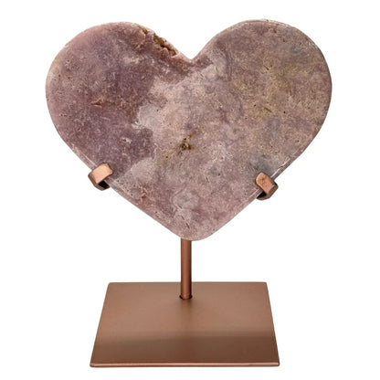 roze amethist hart - standaard - 20 cm - #1