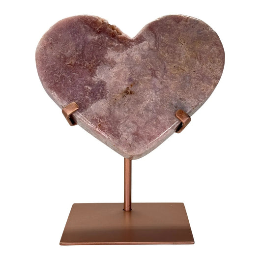 roze amethist hart - standaard - 20 cm - #1