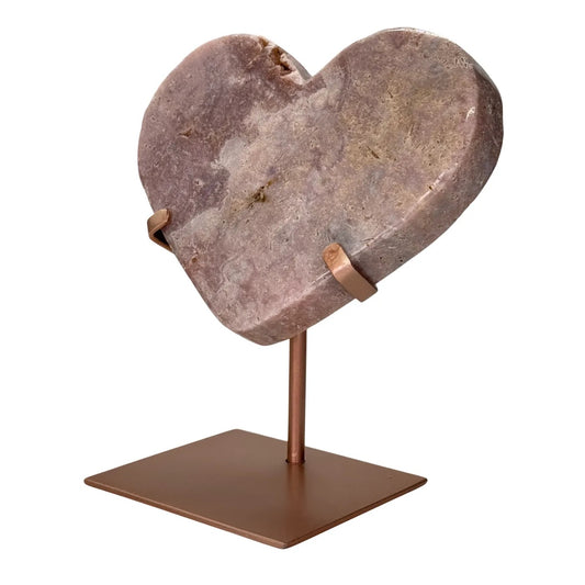 roze amethist hart - standaard - 20 cm - #1
