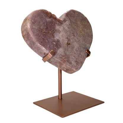 roze amethist hart - standaard - 20 cm - #1
