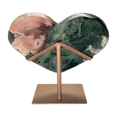 roze amethist hart - standaard - 21 cm - #2