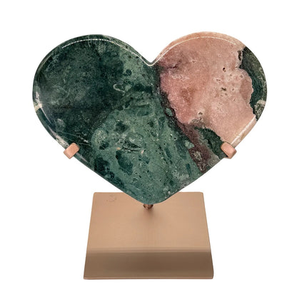 roze amethist hart - standaard - 21 cm - #2