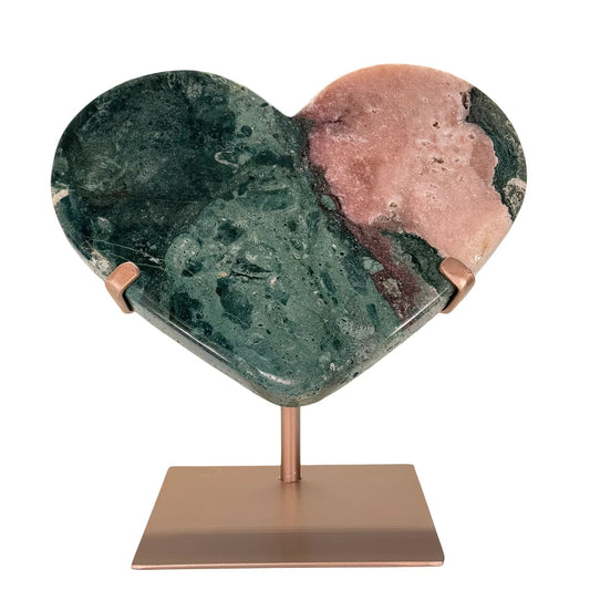 roze amethist hart - standaard - 21 cm - #2