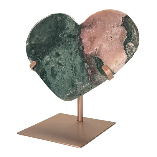 roze amethist hart - standaard - 21 cm - #2