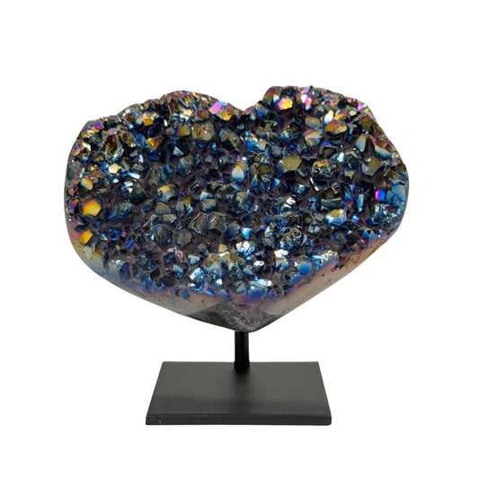 Titanium rainbow hart op standaard #3