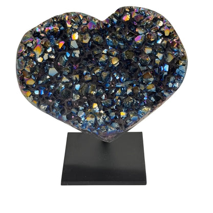Titanium rainbow hart op standaard #3