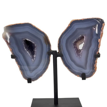 agaat vlinder geode op standaard #1