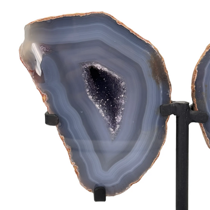 agaat vlinder geode op standaard #1