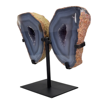 agaat vlinder geode op standaard #1