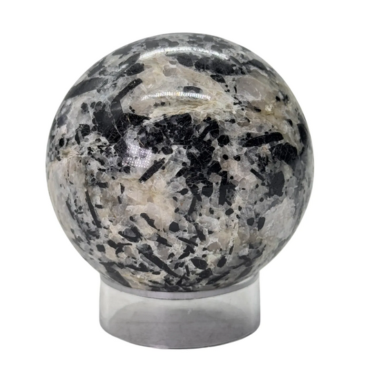 Quartz avec tourmaline noire - boule - sphère - 5 cm - #1