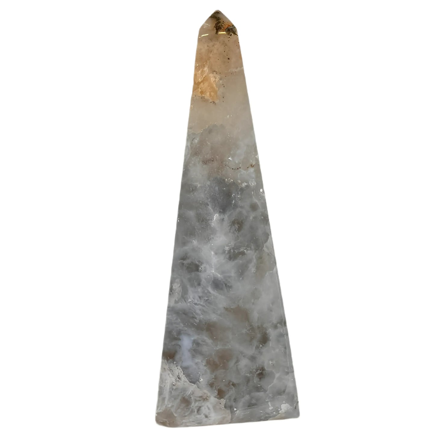 Obélisque d'agate avec druzy #8