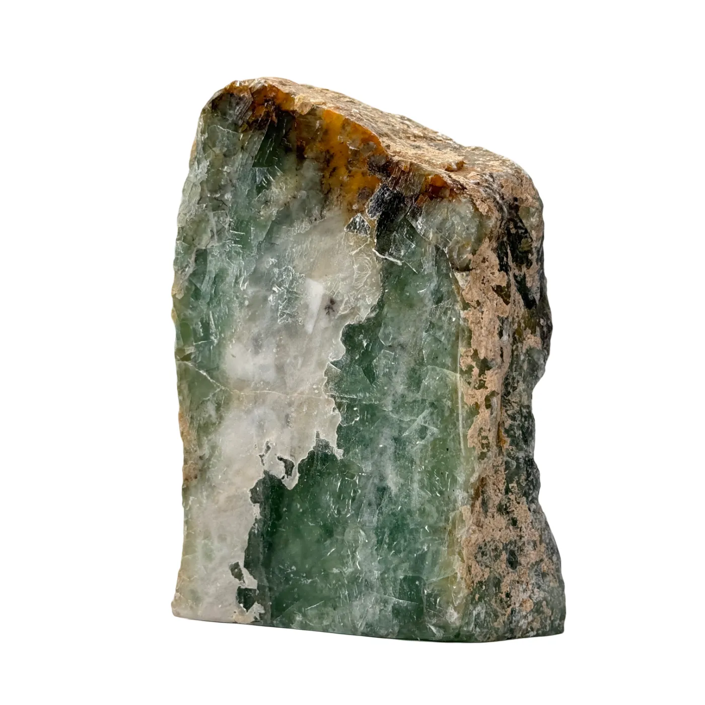 Fluorite verte - brute et polie - base taillée - 17 cm #2