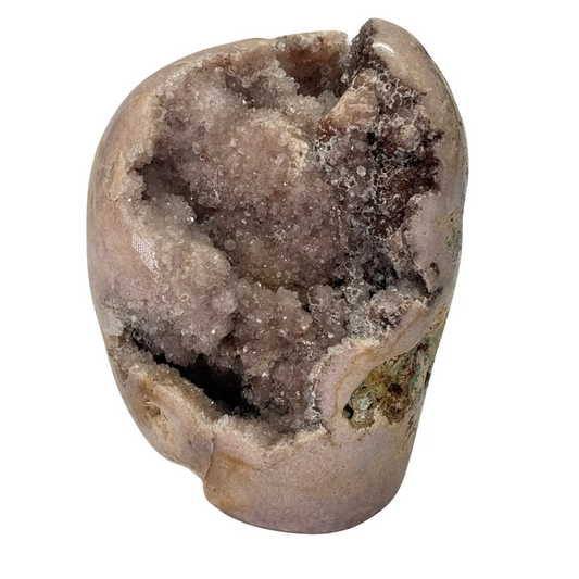 Améthyste rose avec druzy - base taillée polie - #2