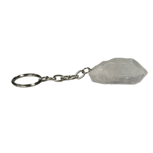 Bergkristal sleutelhanger