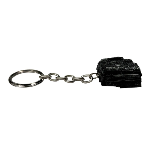 Porte-clés en tourmaline noire