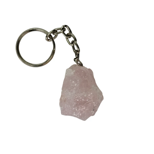 Porte-clés en quartz rose