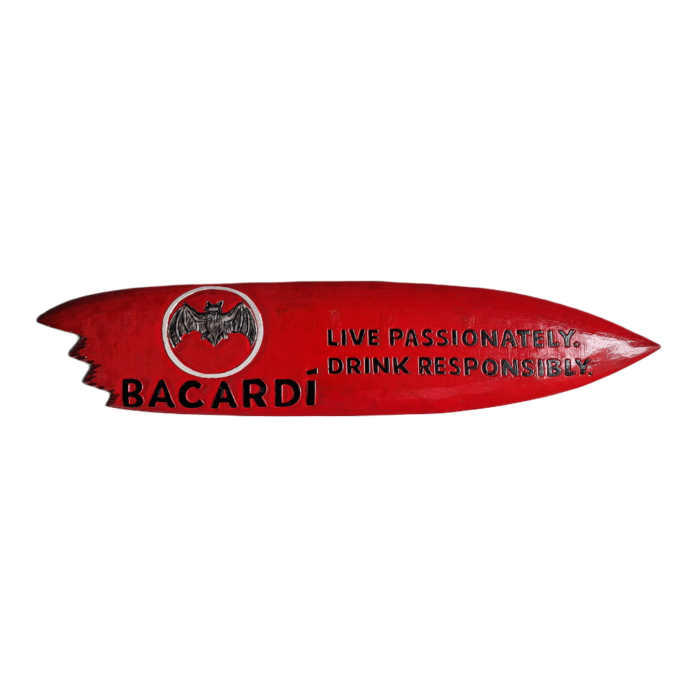 Bacardi 3 - wooden bar sign - 100 cm