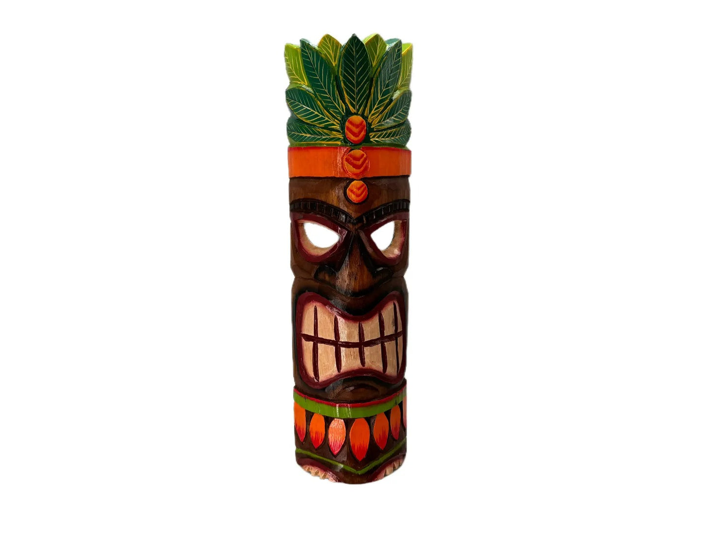 Tiki masker - Green Leaves - 50 cm