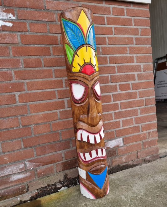 Tiki Totempaal - houten decoratie - Indian - 100 cm