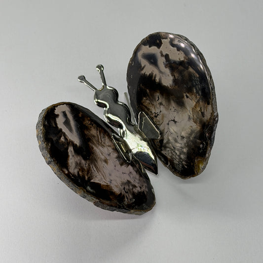 Decoratieve agaat vlinder met natuurlijke agaatvleugels