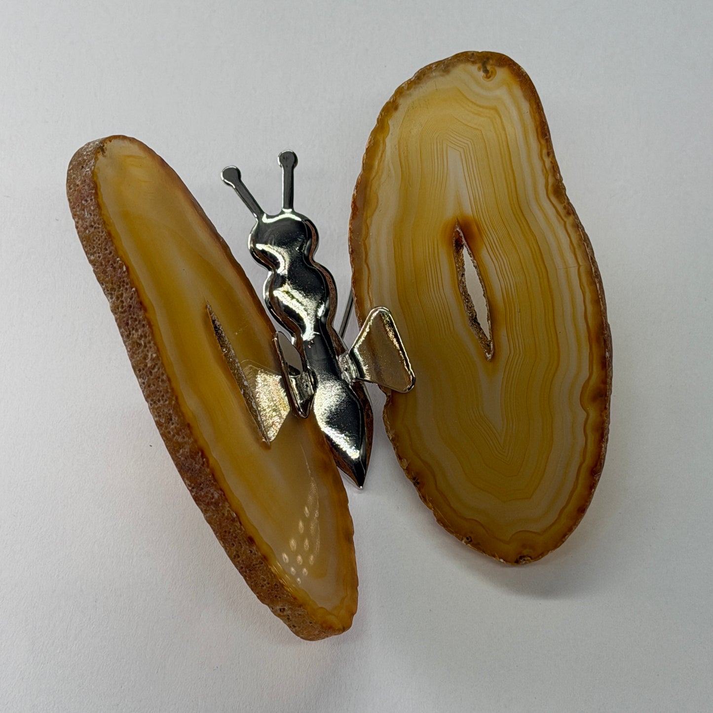 Decoratieve agaat vlinder met natuurlijke agaatvleugels