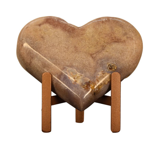 Roze Amethist Hart op Standaard – 0,8 kg - #4