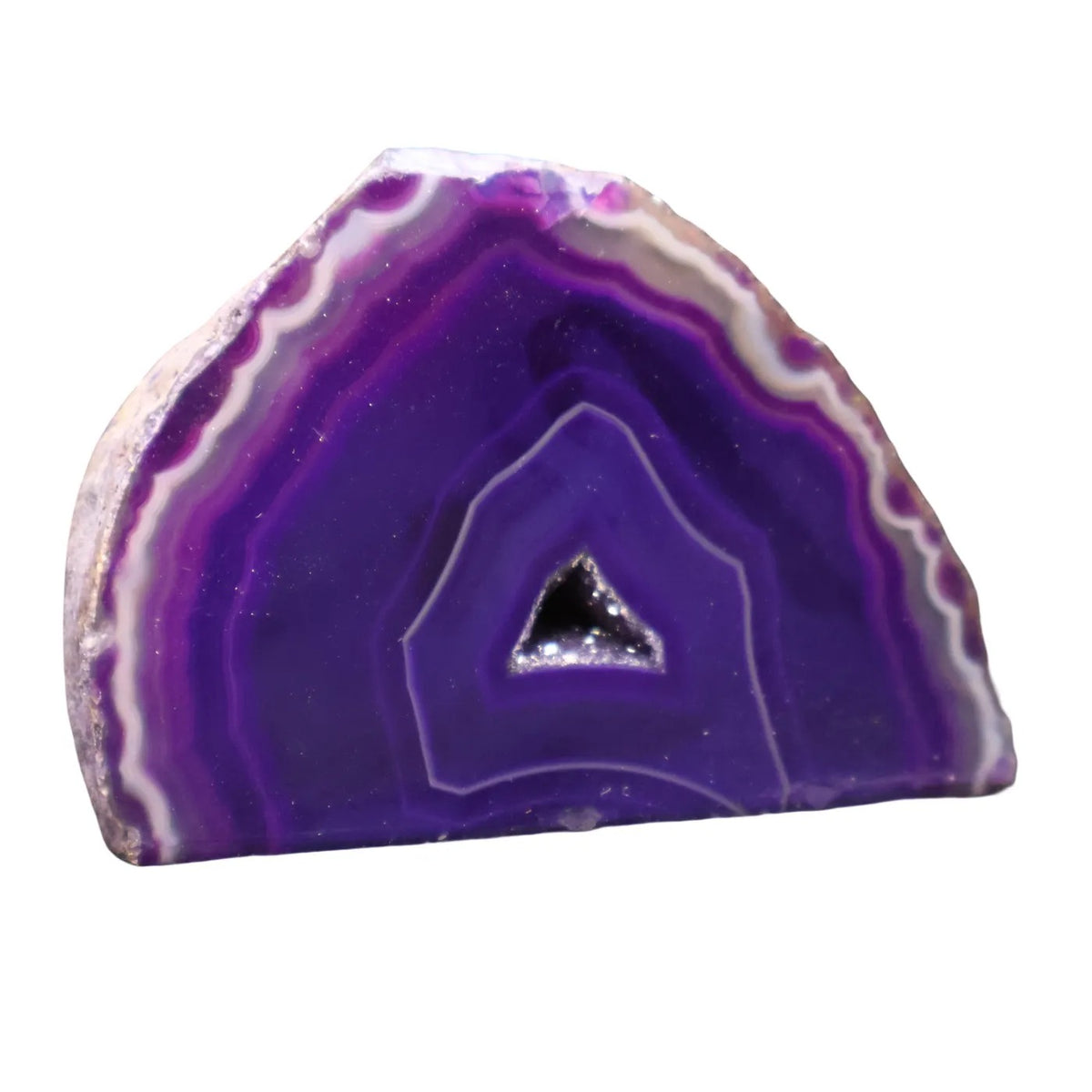 Beautiful purple agate geode from Brazil (Druzy) – small size